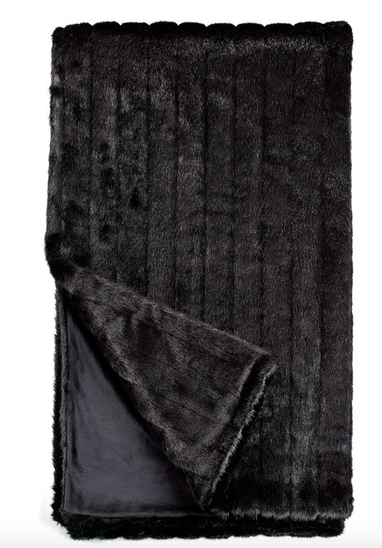 COUTURE ONYX MINK FAUX |  FUR THROWS