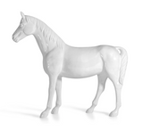WHITE FULL SIZE HORSE | SCULPTURE