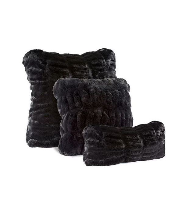 COUTURE COLLECTION ONYX MINK |  FAUX FUR PILLOWS.