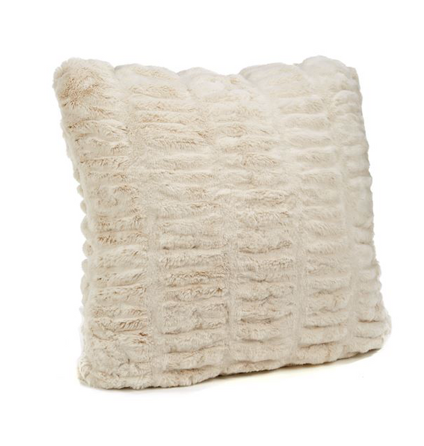 COUTURE COLLECTION IVORY MINK  |  FAUX FUR PILLOWS.